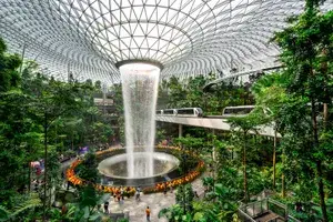 Interior view of Singapore Changi Airport