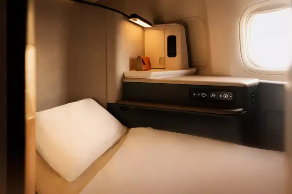 Cathay Pacific business class Aria Suite lay-flat cabin interior design
