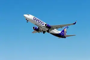 Avelo Airlines takes off with first flight between Burbank and Santa Rosa at Hollywood Burbank Airport on April 28, 2021 in Burbank, California.