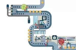 An illustration for a story about frequent flier points.