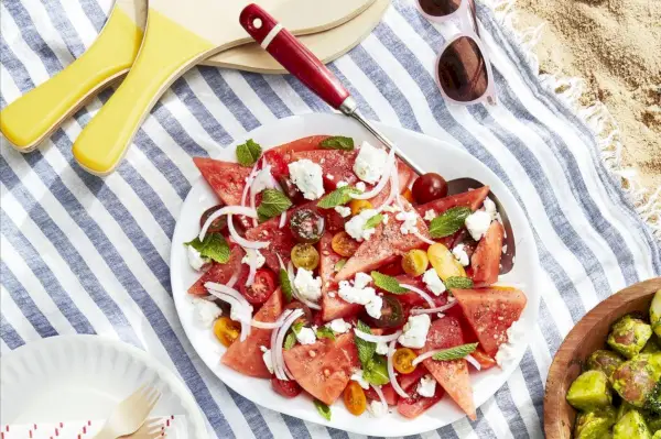 watermelon tomato feta salad