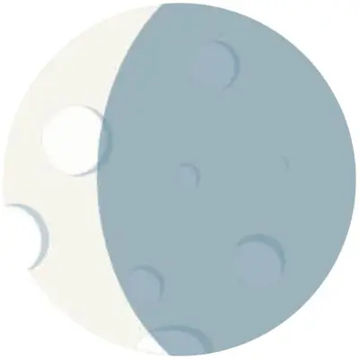 waning crescent moon phase, only small portion of left side of moon illuminated