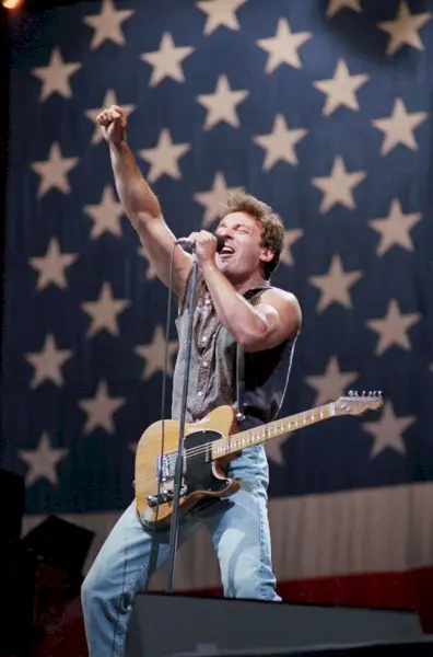 Bruce Springsteen Singing on Stage