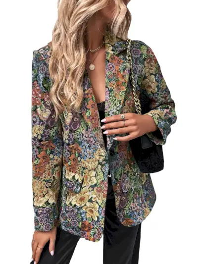 Oversize Floral Blazer