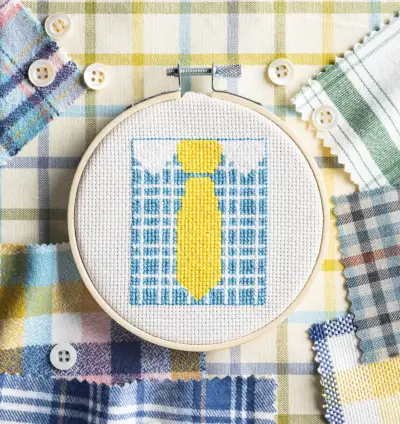 shirt and tie cross stitch