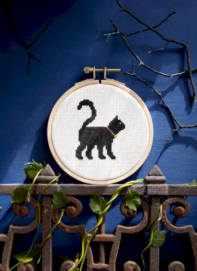 black cat cross stitch