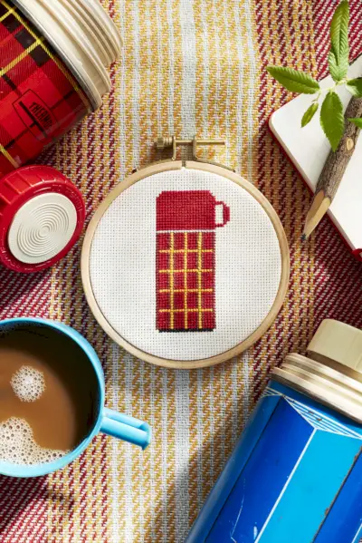 thermos cross stitch pattern
