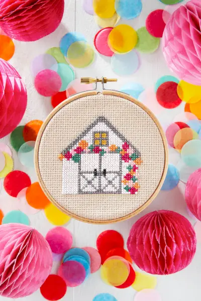 barn bash cross stitch pattern