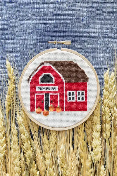 Textile, Embroidery, Font, Symbol, Needlework, Grass family, Cross-stitch, Creative arts, Stitch, Wheat, 