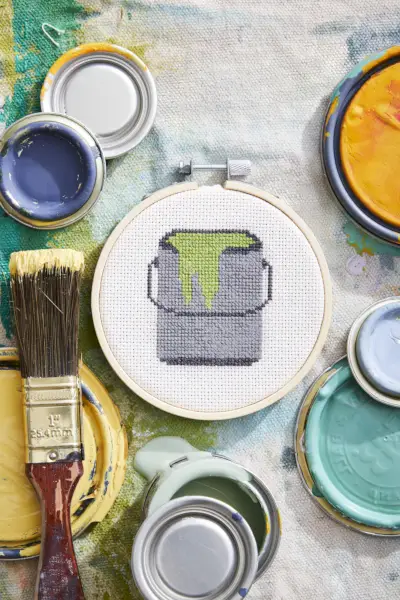cross stitch paint can