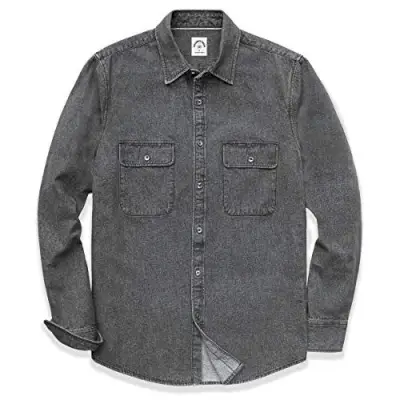 Dark Denim Button Down