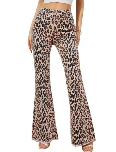 Animal Print Bell Bottoms