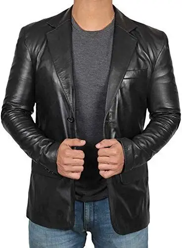 Black Leather Blazer