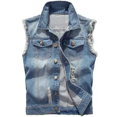 Denim Sleeveless Vest 