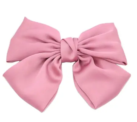 Big Pink Silk Hair Bow