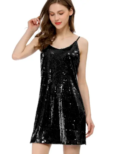 Black Sequins Dress