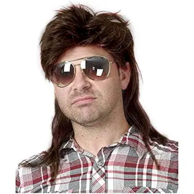 Brown Mullet Wig