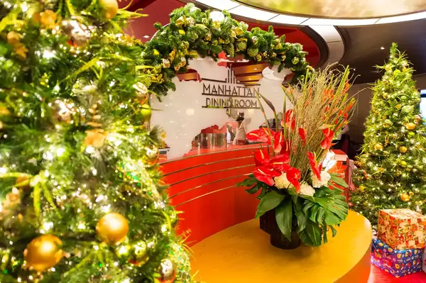 Christmas Decorations on board the Holland America Line Noordam ship 