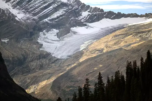 A receding glacier in Glacier National Park, Montana