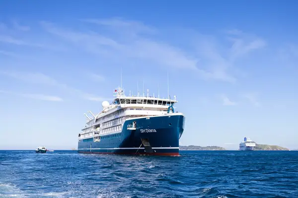 Exterior of the SH Diana at sea