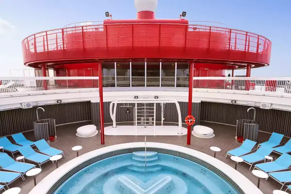 Pool aboard Virgin Voyages