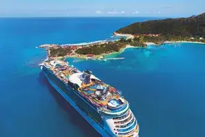 A Royal Caribbean cruise ship in Haiti 