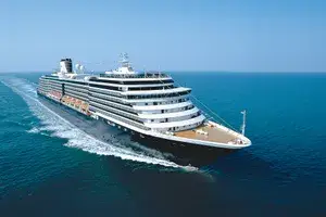 Cruise ship named Oosterdam from Holland America Line at sea