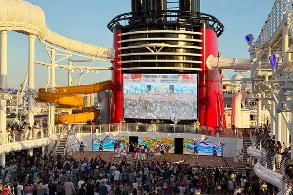 Show on top deck of ship