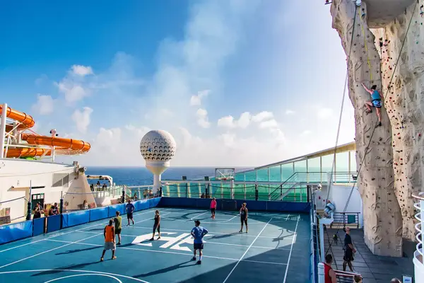 Basketball court on a cruise ship