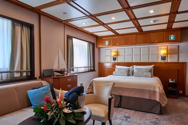 Guest cabin on a cruise ship