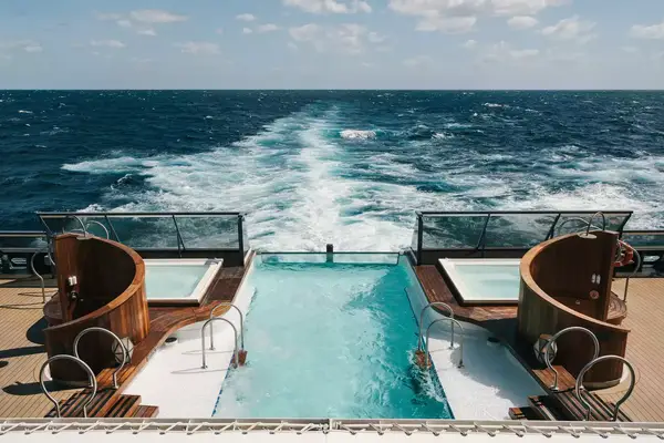 The pool on board the Seabourn Pursuit cruise ship