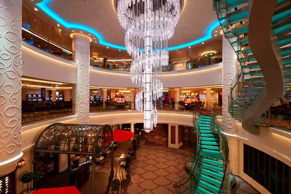 Ocean Place atrium on board the Norwegian Getaway ship
