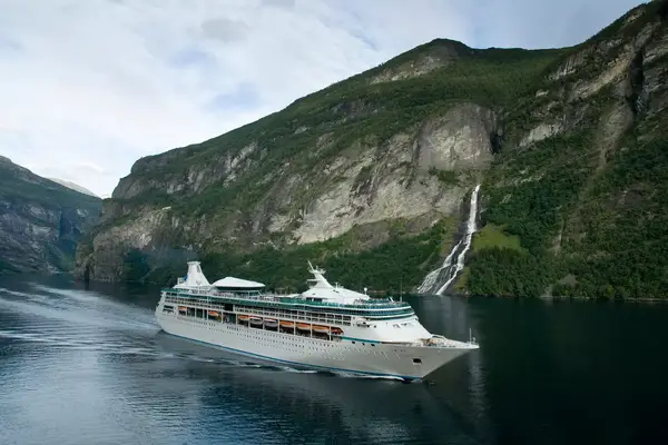 Ship in a fjord