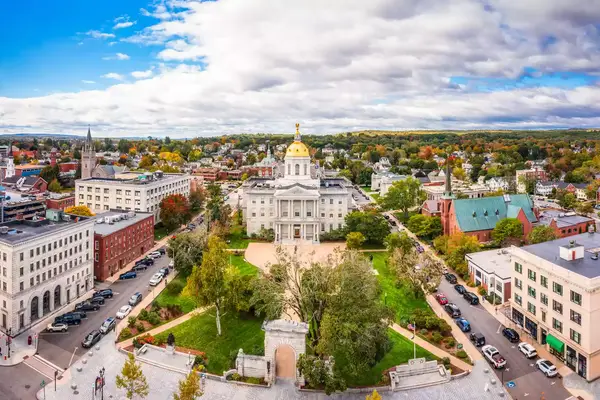 Aerial view of Concord, New Hampshire
