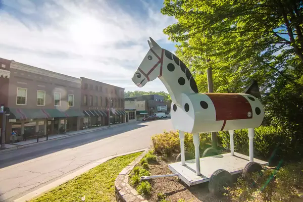 A toy horse sculpture in a North Carolina town