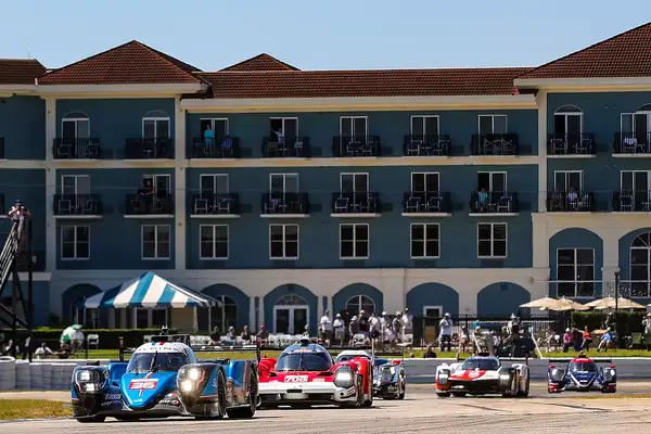 Cars racing on a track in Florida