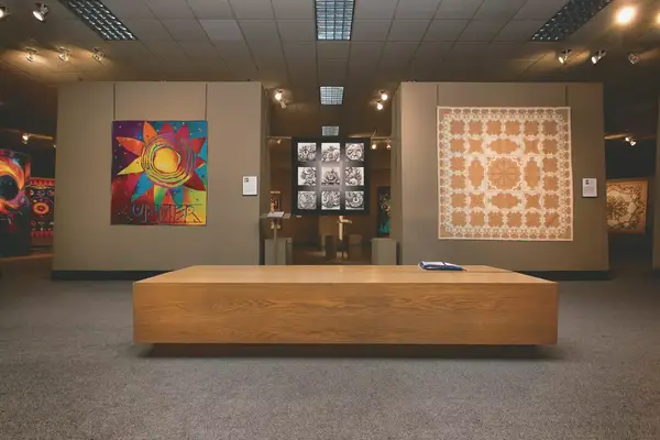 Quilting displays at the National Quilt Museum in Kentucky