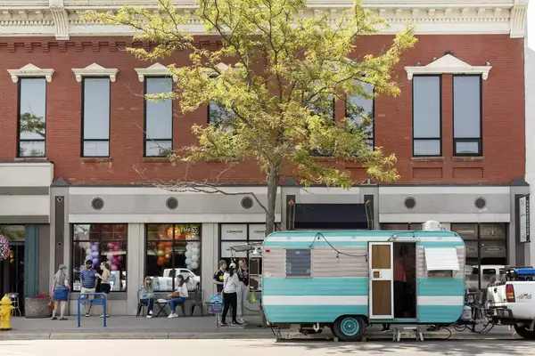 Downtown street in Great Falls, Montana