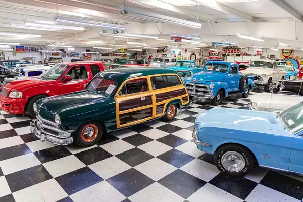 Vintage cars in a New Mexico museum