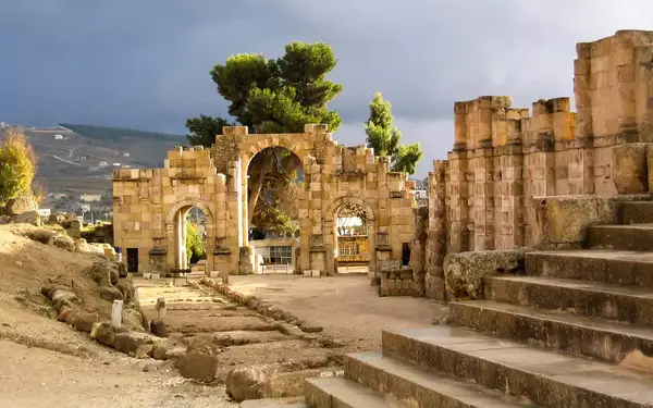 Gate, Jerash, Jordan