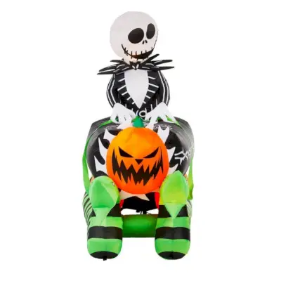 6.5 ft. LED Jack Skellington on Coffin Sleigh Inflatable