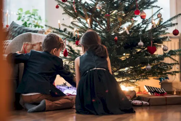 how to hang christmas tree lights bottom to top