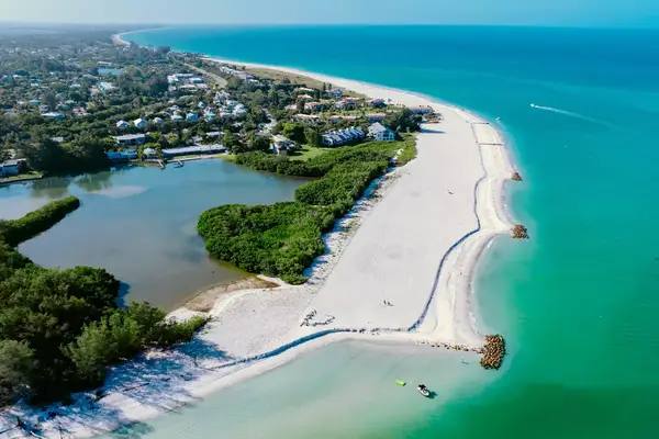 An aerial view of Longboat Key, Florida