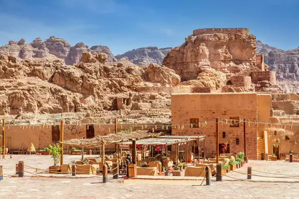 Al Ula old town ruined mud huts, Medina province, Saudi Arabia