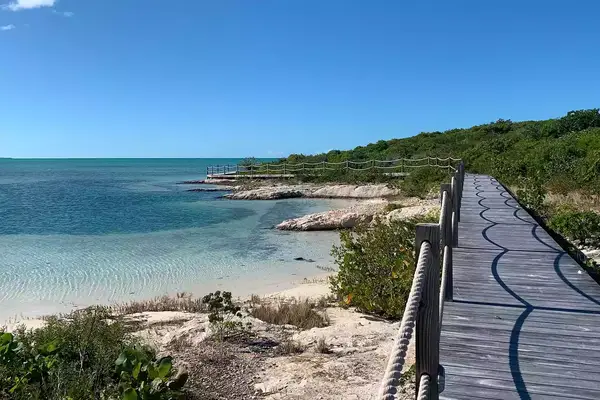 Water and the beach at Ambergris Cay in Turks and Caicos