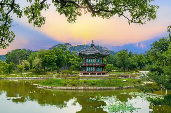 Hyangwonjeong Pavilion in Seoul, South Korea