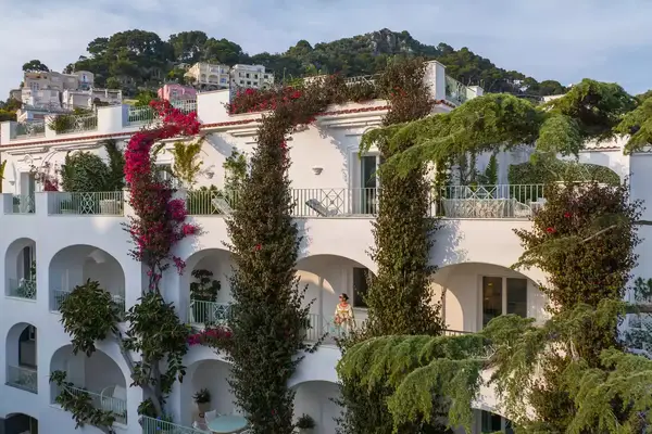 Facade of the Hotel La Palma in Capri, Italy