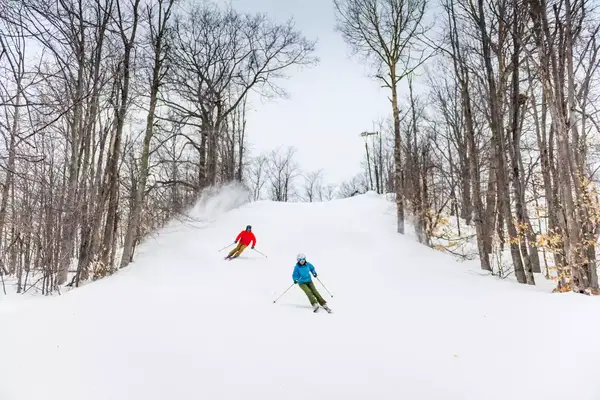 Skiers at Shanty Creek