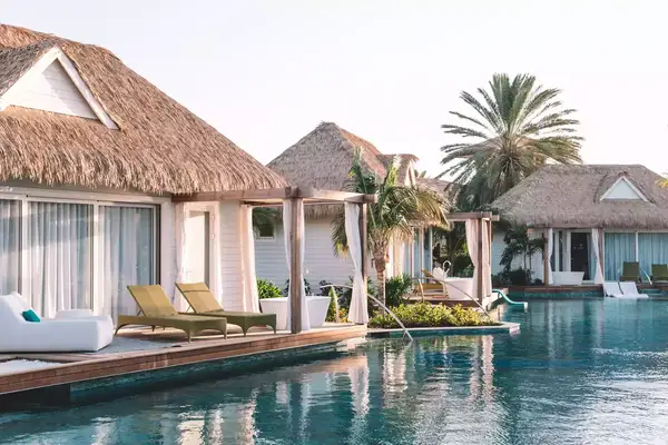 Private villas over a pool