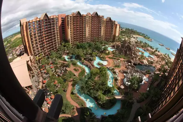 Aerial view of Aulani resort